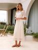 2026 Stylish Women's Two-Piece Set: Round Neck Hollow Dress with Airy Feel