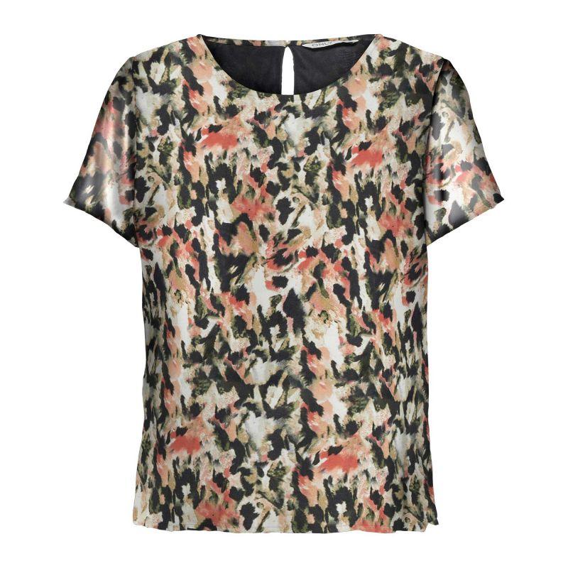 

Топ цвета хаки и розового цвета с короткими рукавами и принтом ТОЛЬКО для женщин