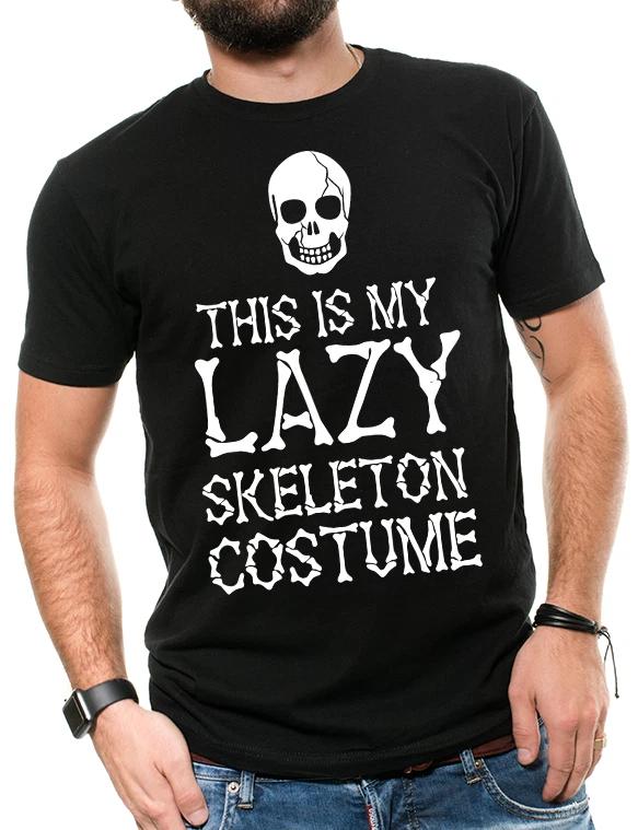 Halloween Costume Lazy Skeleton Costume Cool Adult Halloween Costumes T T-shirt S