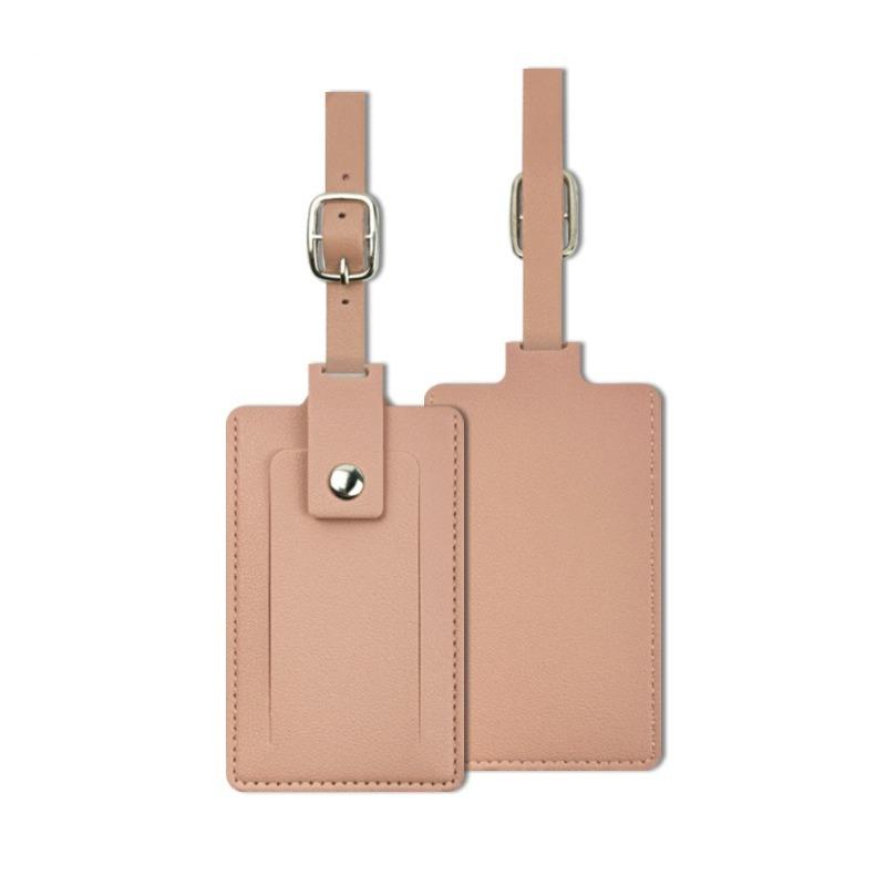Multicolor Pu Leather Boarding Pass To Protect Privacy  Four-in-one Buckle Flip Leather Luggage Tag