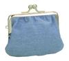 Sanwai Shoji Cute Chubby Denim Clasp Made with Domestic Denim Wallet, Blue, (Okayama)