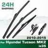 For Hyundai Tucson MK2 2010-2015 2011 2012 2013 2014 Wiper Front & Rear Wiper Blades Windshield Windscreen Window 24"+16"+12