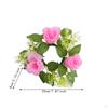 Candle Ring Centerpieces Elegant Ideal Gift Artificial Wreath for Party Home Pink