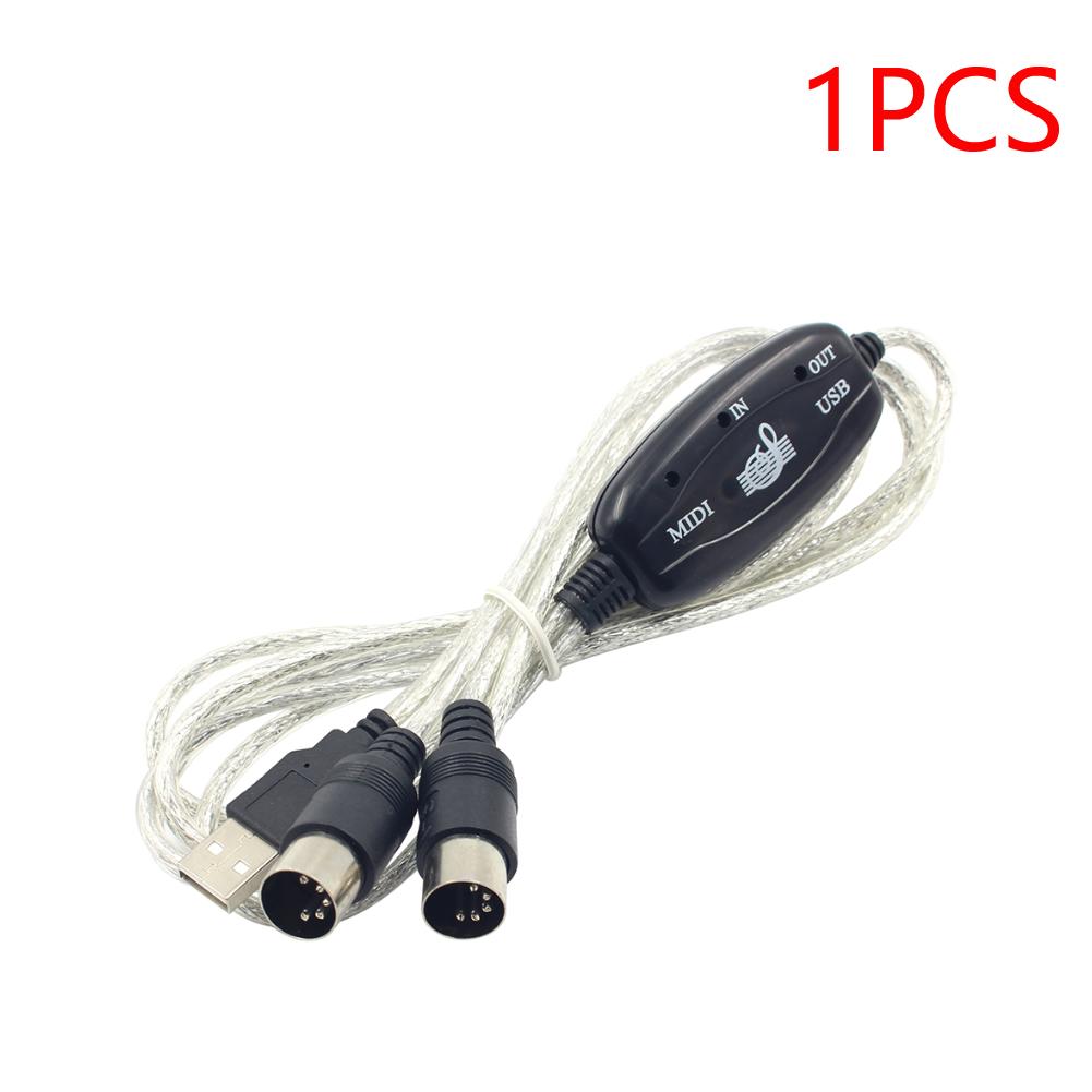 Professionelles MIDI-Kabel Elektronisches Tastatur-Adapterkabel USB IN-OUT PC zu Musik Musikalisch Angenehmes Instrumentenzubehör