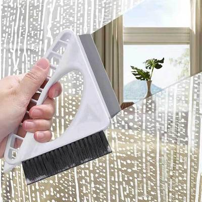 3-in-1 Window Cleaning Tool, Multifunctional Squeegee with Gap Brush, Glass Cleaner for Bathroom and Household