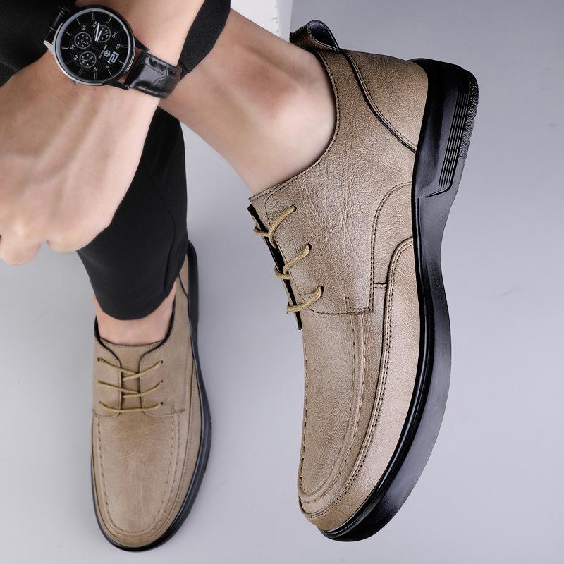 Men's Shoes 2025 Summer New Men's Fashion Outdoor Lace-up Versatile Office Soft-soled Formal High-end Business Leather Shoes