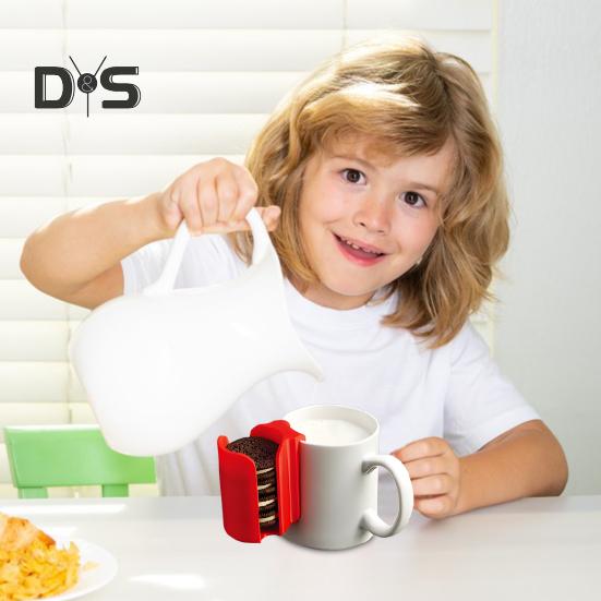 1/2ks Červený hrnek s držákem na sušenky Stojan na 10 sušenek Plastový kelímek Postranní Organizér na sušenky Čerstvost-Utěsnění Zásobník na sušenky Skladování Červený kelímek na sušenky s úložným prostorem