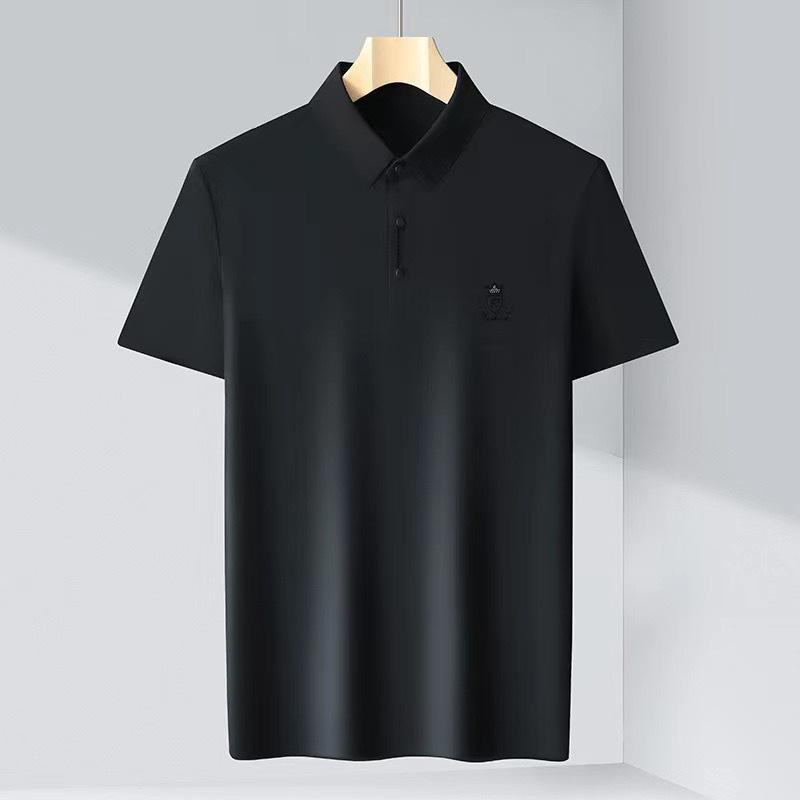 

Мужская рубашка больших размеров с коротким рукавом, приталенная рубашка с лацканами и половиной рукава, эластичная вышитая рубашка для молодежи и среднего возраста 4XL