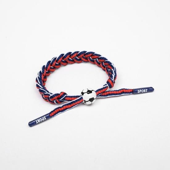 Fußball-Armbänder, verstellbares Charm-Armband, Teamspieler-Freundschaftskordel-Armbänder, Fußball-Fan-Armband für Mädchen und Jungen, Sport-Party-Geschenke