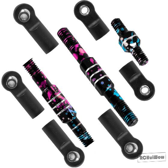 RC Alloy Turnbuckles Camber Links Upgrades Part for 1/10 Slash 4WD(VXL),Rustler 4WD(VXL),Stampede 4WD(VXL),Bandit 4WD(VXL),Hoss 4WD(VXL) Adjustable