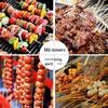 Fangcaodi 25cm Disposable Bamboo Skewers for Barbecue and Lamb