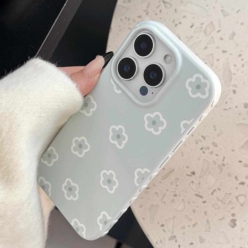 Einfache blaue Blumenhülle für iPhone 17 iPhone 17 Pro Max