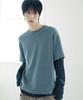 Mimdeowodeulobeu Striped Layered Long Sleeve_Blue