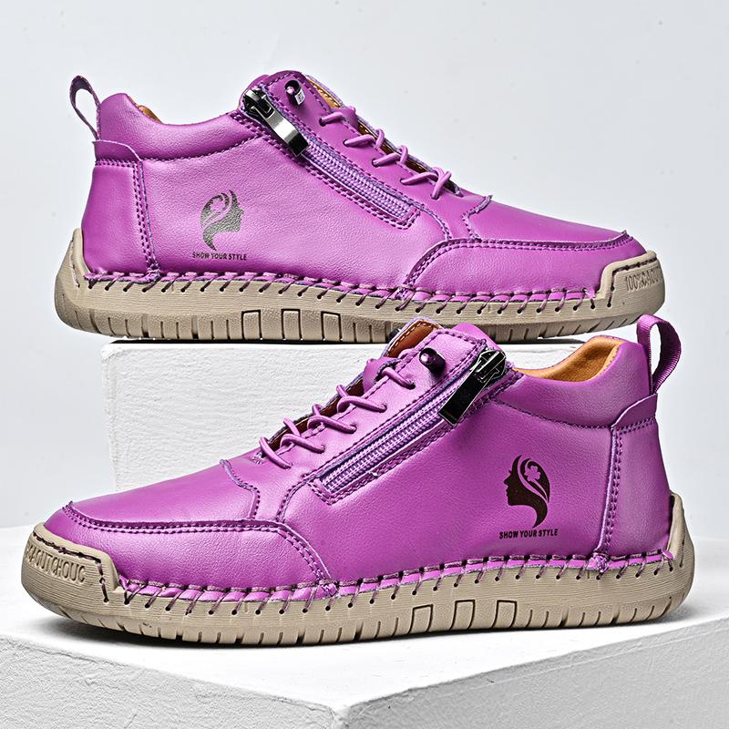 36-43 Women's Casual Leather Shoes Large Size Women's Driving Car Shoes Breathable Handmade Casual Shoes