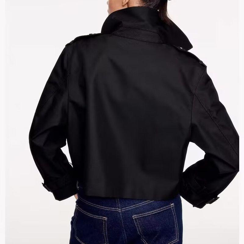 Za Export New Arrival Women's Clothing ZR Fashion Style French Fashion Stylish Short Trench Coat 1202762