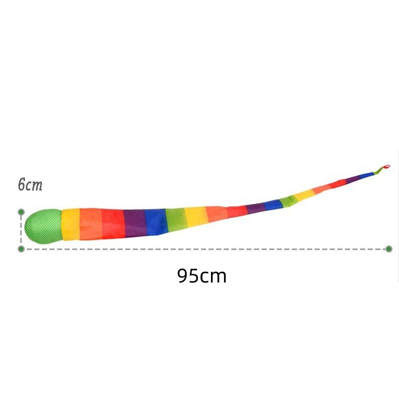 Rainbow Tail Ball Eco-Friendly Fabric Sandbag Meteor Ball Safe Catch Tail Soft Ball Kindergarten School Sensory Training Kid Toy