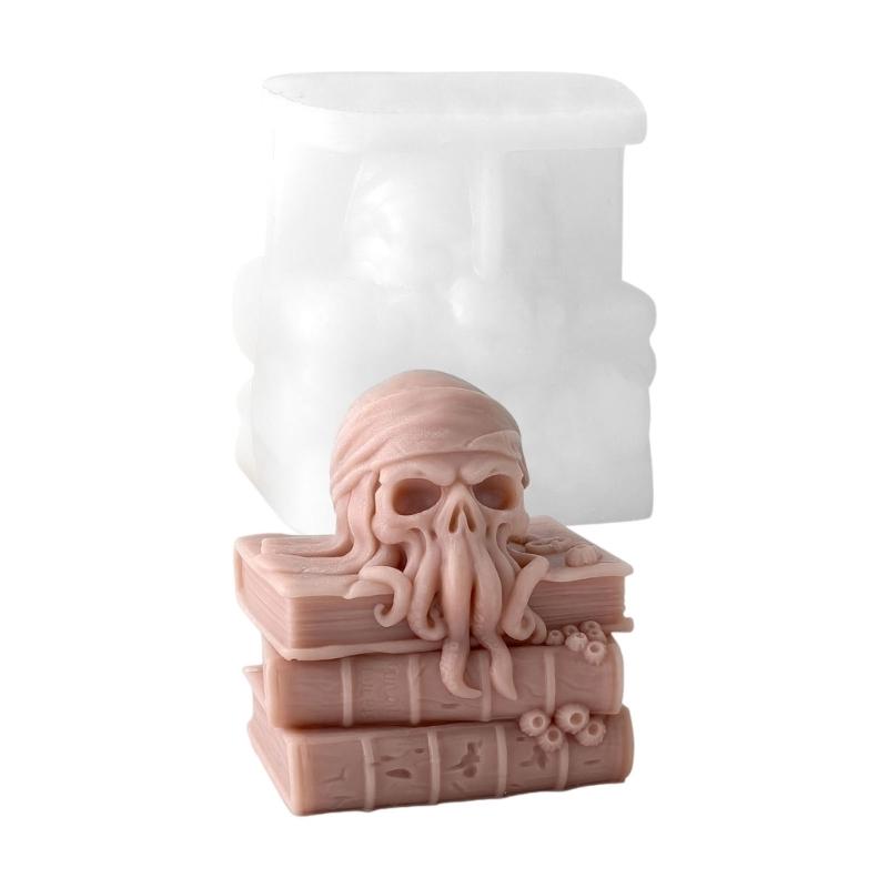 Silicone Halloween Skull Octopuses Mould For Candle Craft Decorations