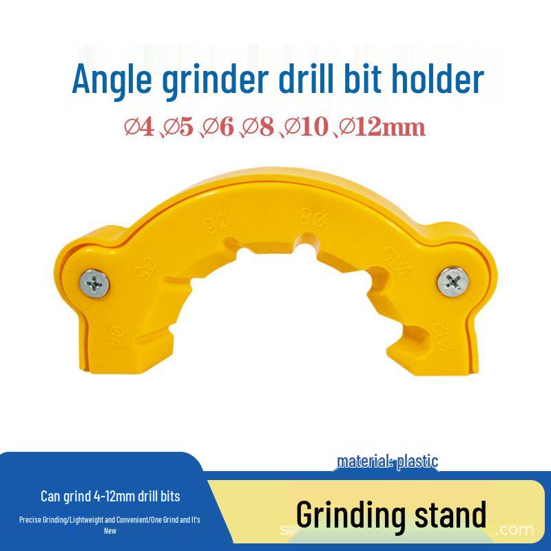 Multisize Angle Grinder Drill Bit Holder for Twist Drills (Sizes: 4/5/6/8/10/12)