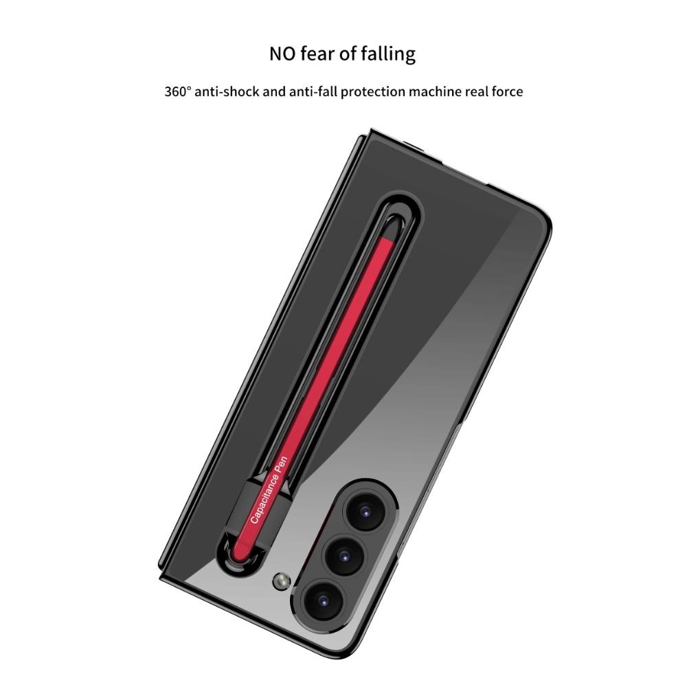 Cadru galvanizat transparent Husă dur pentru telefon pentru PC pentru Samsung Galaxy Z Fold 6 5 Husă rezistentă la șocuri cu stilou tactil de protecție pentru ecran