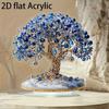 1 pieza Elegante Árbol del Ojo Turco - con cuentas azules transparentes decoración de escritorio - muy adecuado para familias y fiestas