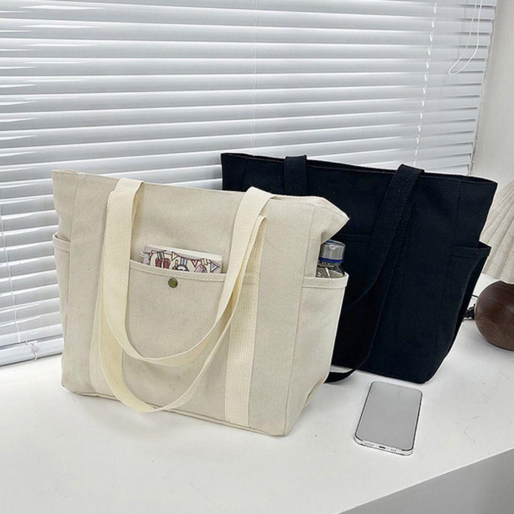 Portable Mommy Handbag Casual Cloth Shoulder Bag Simple Canvas Tote Bag  Travel