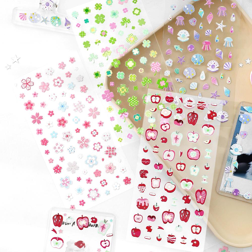 1 PC Kawaii Japanese Stationery Stickers Creative Handbook DIY Decoration Diary Album Phone Case Cute Scrapbook Stickers