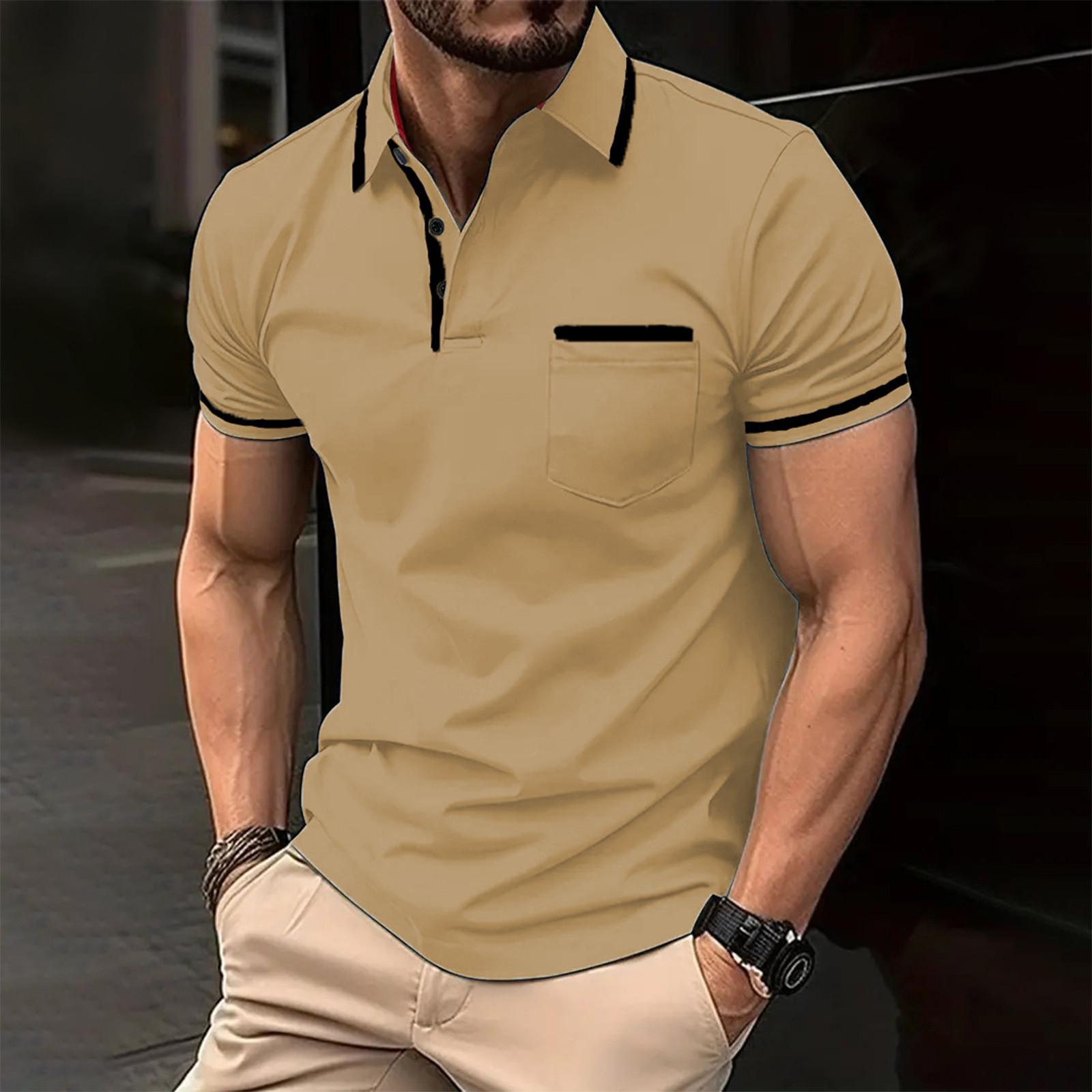 

Очаровательная мужская рубашка, суперлегкая повседневная мужская одежда с коротким рукавом XXXL хаки