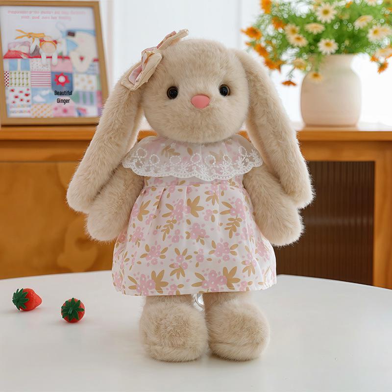 Long-eared Rabbit Plush Toy Skirt-Wearing Doll - Children's Gift