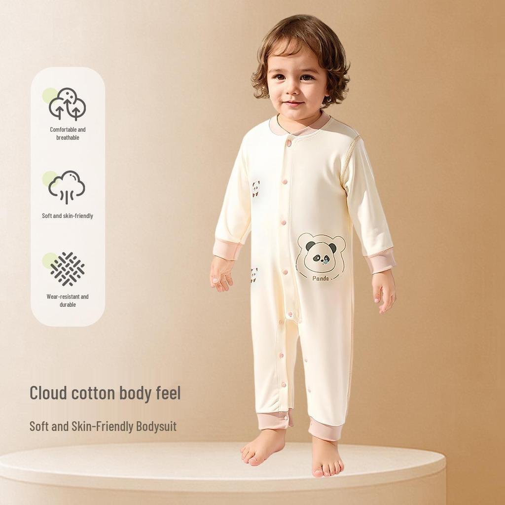 Tongtai Newborn Pure Cotton Baby Bodysuit - Spring/Autumn Jumpsuit Romper