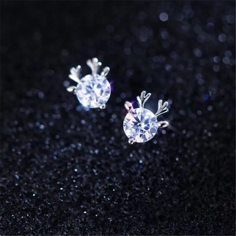 Unique Christmas Elk Snowflake Earring For Women Girls Cute Pearl Rhinestone Christmas Earrings Festival New Year Jewelry Gifts