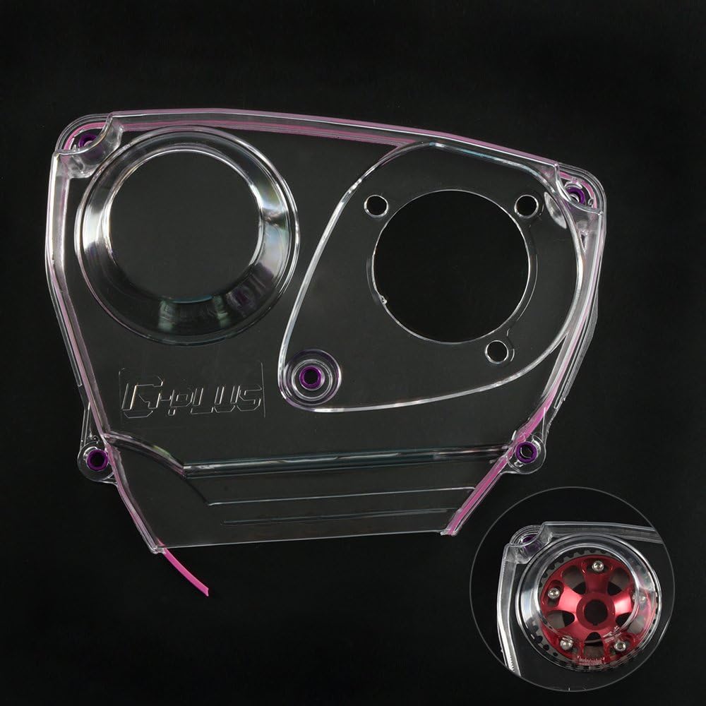 G-PLUS Clear Cam Gear Timing Belt Cover Turbo Cam Pulley Replacement for 1996-2000 Honda Civic D15 D16 EK
