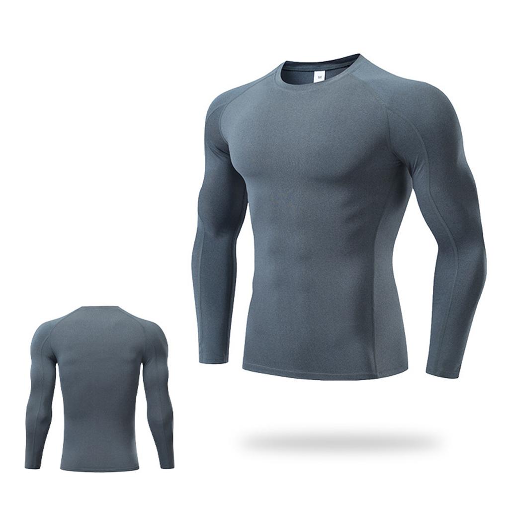 Men's Sports Tight Fitting Long Sleeved Sports Quick Drying Men's Breathable Elastic Fitness Suit