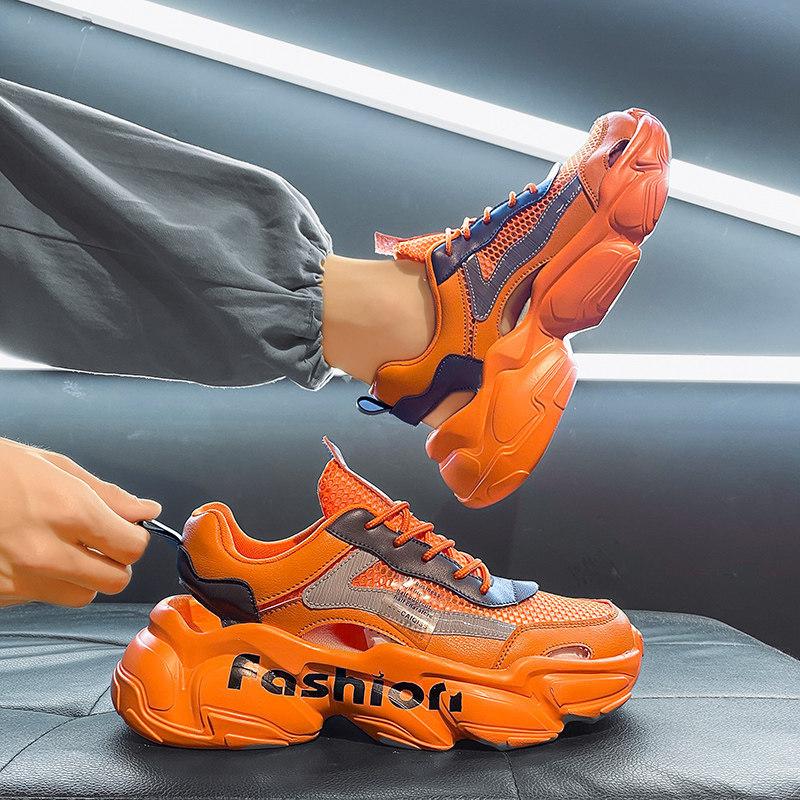 

Daddy sandals men s summer outer wear hollow bag head cool slippers non-slip ins tide sports outdoor beach hole shoes 36 оранжевый