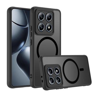 Hülle für Xiaomi 14T Pro Matt Transparent Magnetisch Kabelloses Laden Stoßfest Funda Für Xiaomi 14T Poco F6 Pro Magsafe Abdeckung
