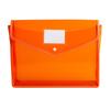 Plastic File Folder Waterproof Transparent Expanding Document Organizer with Snap Closure No Dividers Portable A4/B5 Size File Pouch for Office