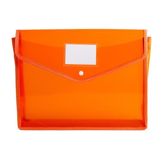 Plastic File Folder Waterproof Transparent Expanding Document Organizer with Snap Closure No Dividers Portable A4/B5 Size File Pouch for Office