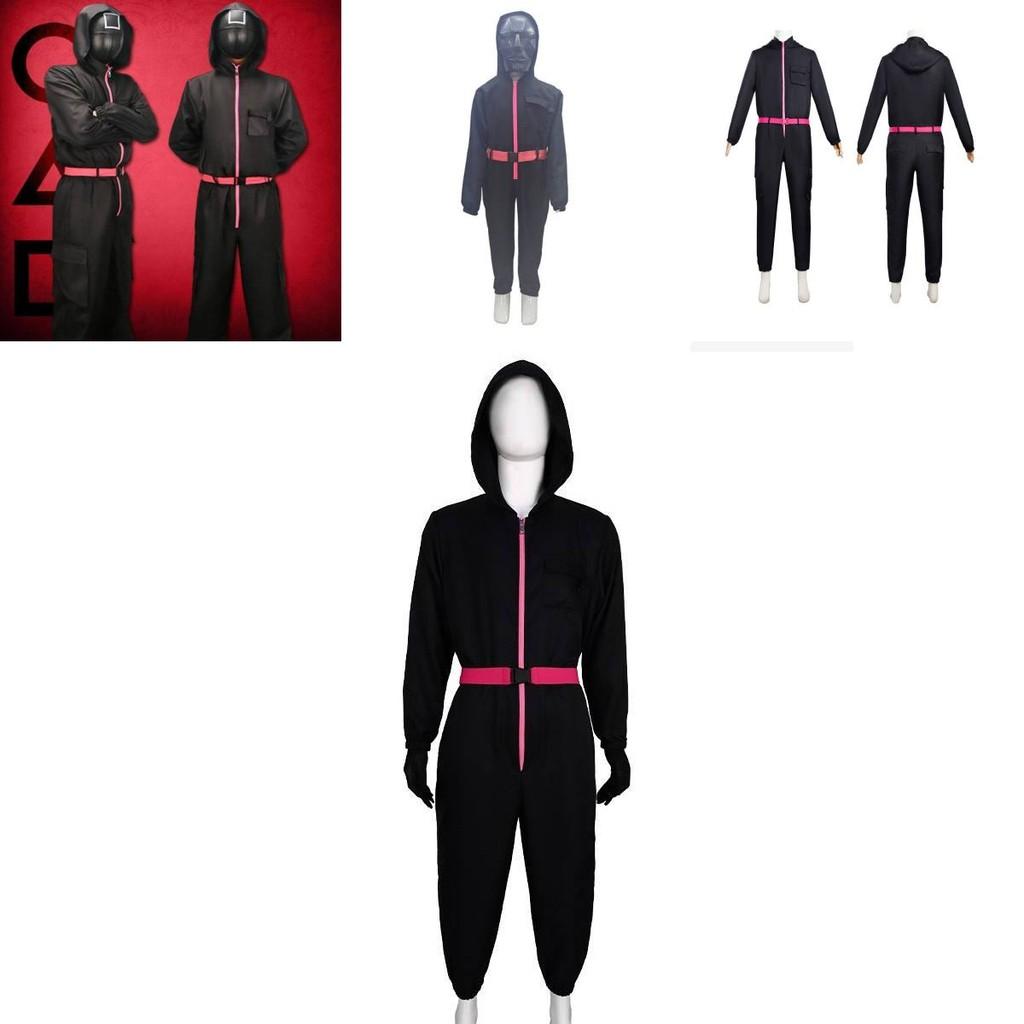 Squid Game Popular Movie Halloween Costume For Kids With Cotton Blend Fabric Cosplay Suit