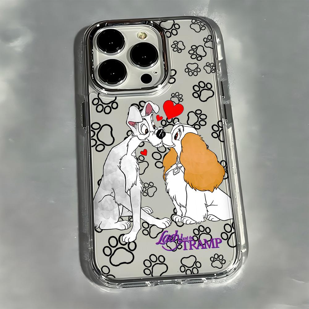 

Cartoon Lady And The Tramp Phone Case For iPhone 17e 17 16 15 14 13 12 11 mini Pro Max X XR XSMAX Air Plus Transparent Cover iPhone 16e
