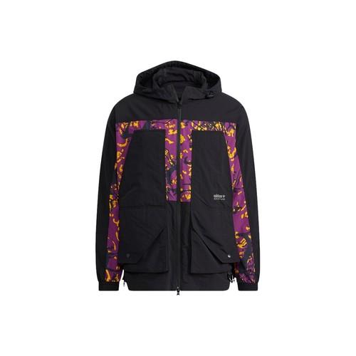 adidas Originals Colorblock Logo Sports Jacket for Men, Black L чёрный