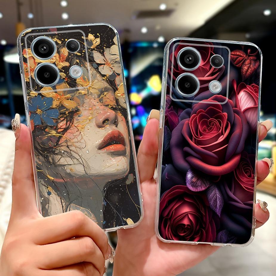 For Xiaomi Redmi Note 13 4G Case Note13 Pro New Fashion Painted Cover Soft Silicone Phone Case For Redmi Note 13 Pro Plus Fundas