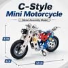 Motorcycle‑Shaped Metal Building Toy Mini‑Sized Assembly Puzzle Toy Motorcycle Model Kit  Kids