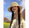 Daisy Raffia Woven Empty Top Hat Children Summer Outdoor Seaside Vacation Sunshade Sun Protection Straw Hat