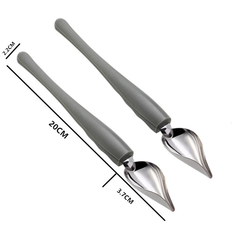 Kitchen Stainless Steel Sauce Brush Spoon Chef Decorative Cooking Tip Spoon Western Food Plate Baking Dessert Tip Painting Spoon