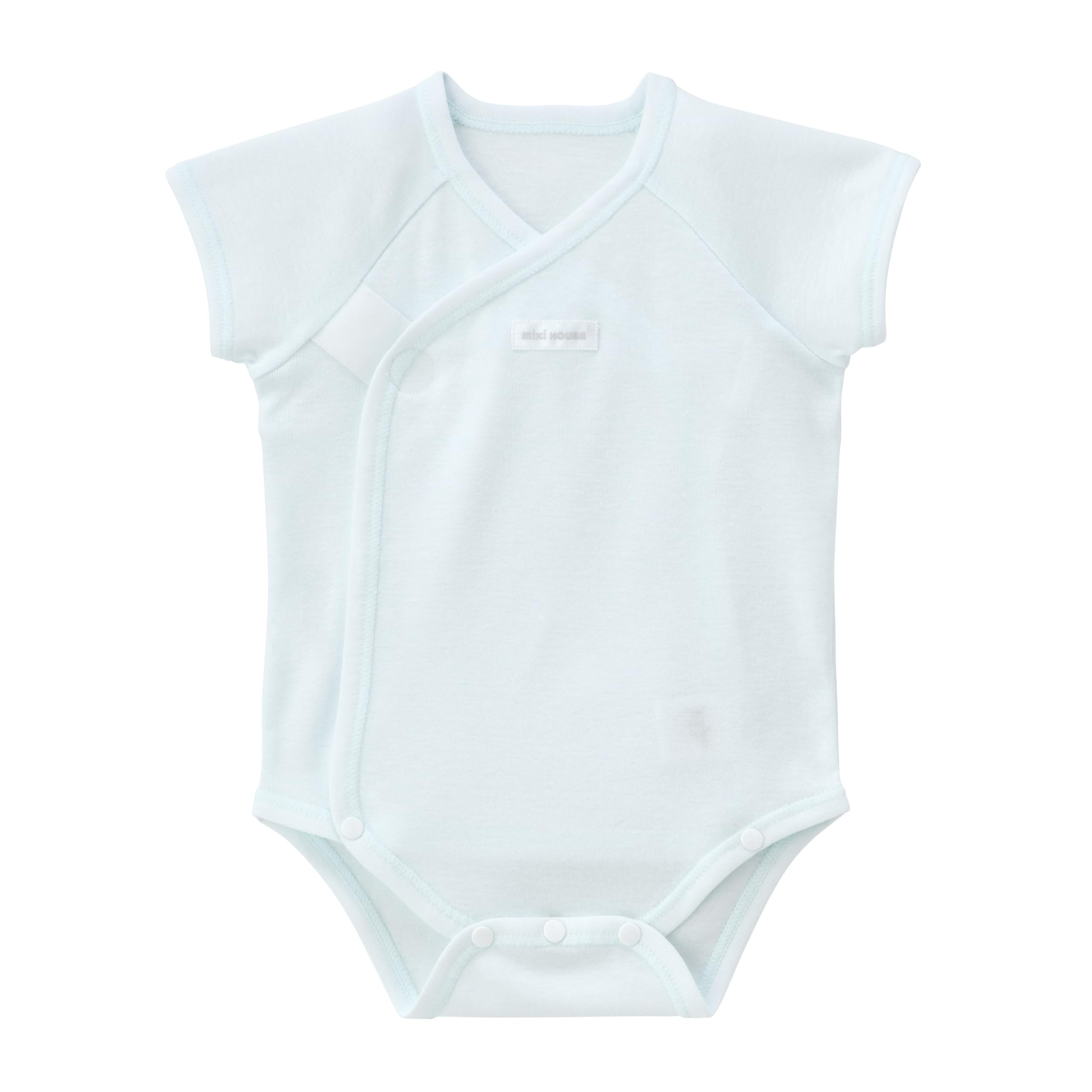 

MIKI HOUSE Short Sleeve Baby Solid Made in for Boys and Baby Size Blue Undershirt, Color, 100% Cotton, Japan, Girls, Newborns, Clothes, Children s синий