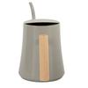 Watering Can with Long Spout 1L Stainless Steel Indoor Plant Watering Can with Wood Handle for Home Garden Flower Gray