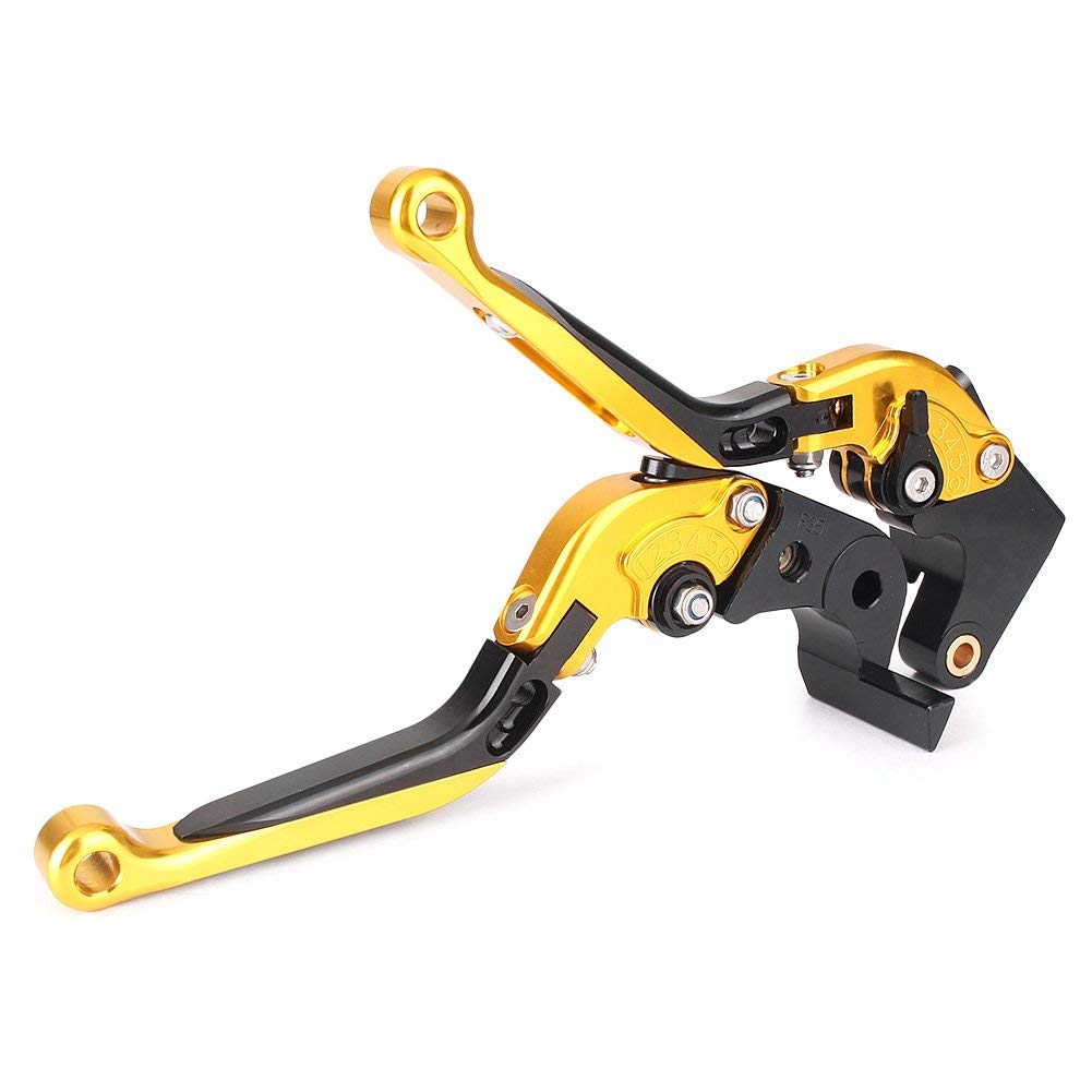 AL-mart Retractable Telescopic 6-Stage Adjustable Brake Clutch Lever Set for Suzuki GSX1300R Hayabusa 1999-2007 GSX650F 2008-2015