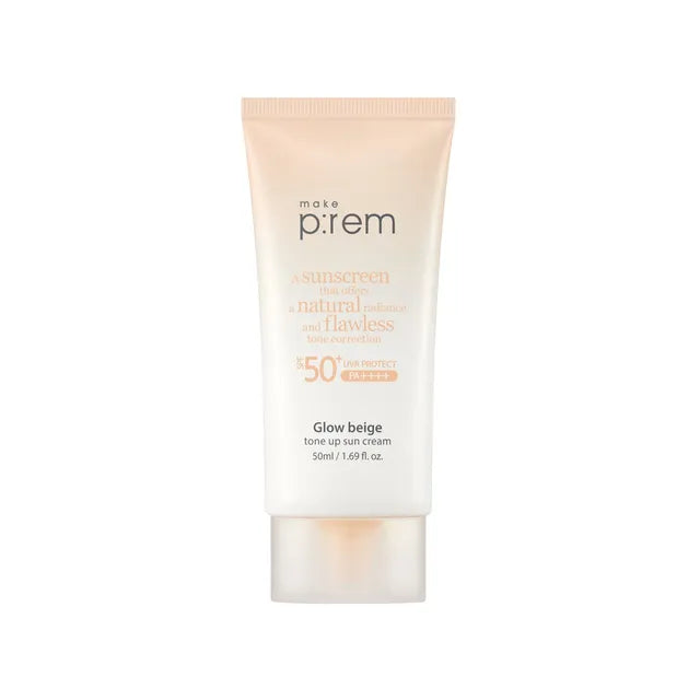 make p:rem Glow Beige Tone Up Sun Cream 50ml