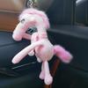 Cartoon Pferde Schlüsselanhänger Exquisite Fantasy-Stil Handwerkskunst Pony Plüschpuppe mit Schal Rosa Simulationspferd Spielzeug Weihnachtsgeschenk