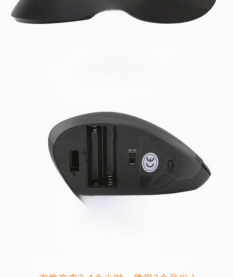 Fifth-Generation Rechargeable Vertical Ergonomic Optical Mouse (Left & Right-Handed)