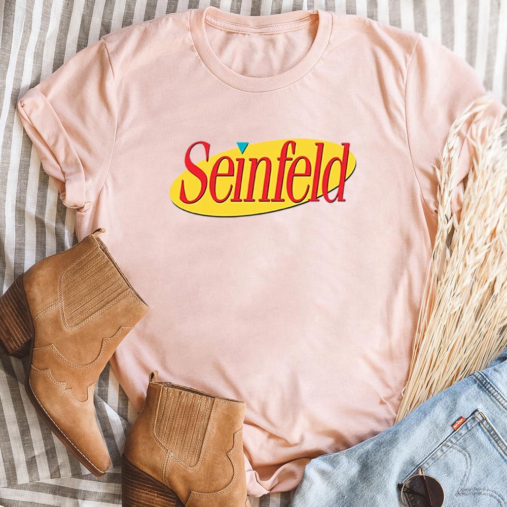 

Футболка з логотипом Seinfeld у вінтажному стилі 90-х Верхні футболки з графікою Жіноча смішна футболка з коротким рукавом Ретро-футболка Одяг у стилі гранж XL рожевий